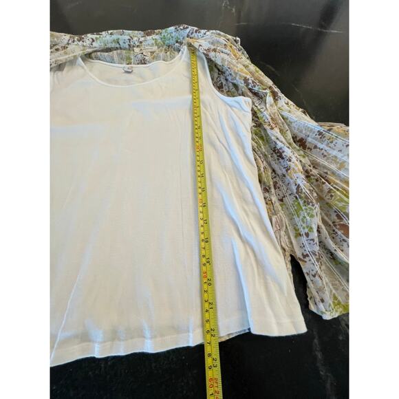 JM Collection 100% Cotton 2 piece button up and tee BOHO size 18 - Picture 10 of 15